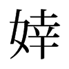 婞的舊字形